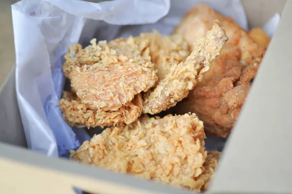 Fried chicken, deep fried chicken in the box — Stock Photo, Image