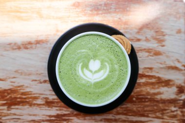 yeşil çay veya matcha yeşil çay, matcha latte