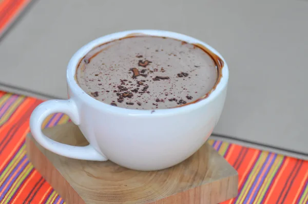 Cacau quente ou chocolate quente — Fotografia de Stock