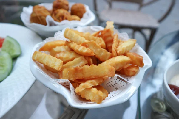 Frites ou pommes de terre frites — Photo