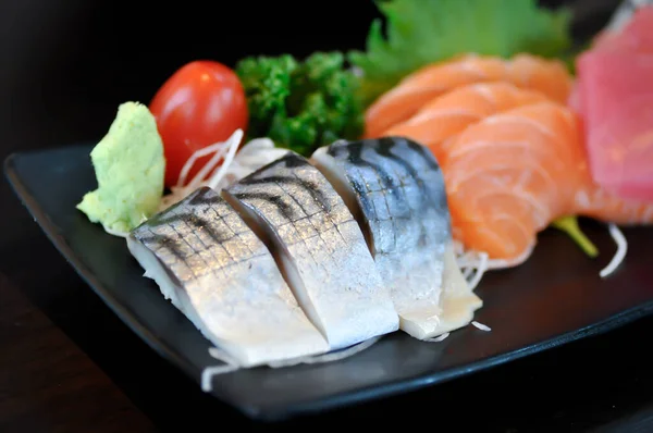 Tonijn sashimi, sashimi of rauwe makreel — Stockfoto