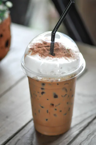Eiskaffee Oder Eiscappuccino Kaffee — Stockfoto
