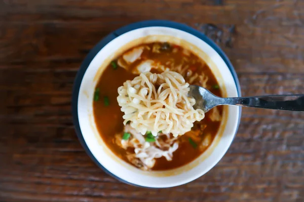 Mie Atau Mie Seafood Mie Cumi Cumi — Stok Foto