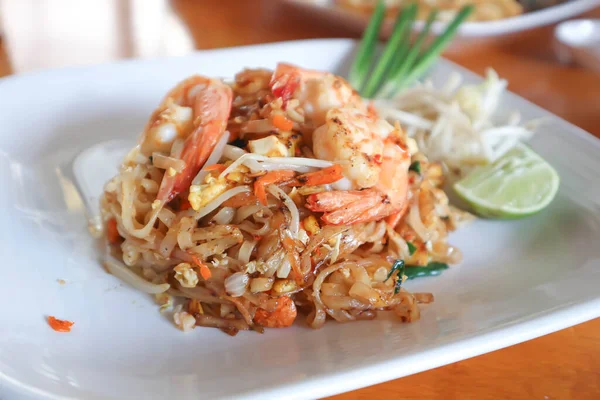 Shrimp Noodles Fried Noodles Thai Noodles Pad Thai — Stock Photo, Image