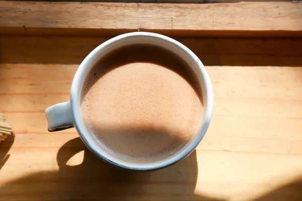 Gorąca Kawa Lub Gorące Cappuccino Kakao — Zdjęcie stockowe