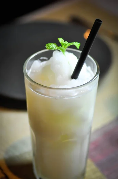 Lemon Juice Iced Lemonade Lemon Smoothie — Stock Photo, Image