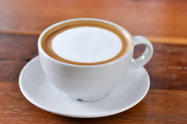 Gorące Cappuccino Gorąca Kawa Lub Gorąca Latte — Zdjęcie stockowe