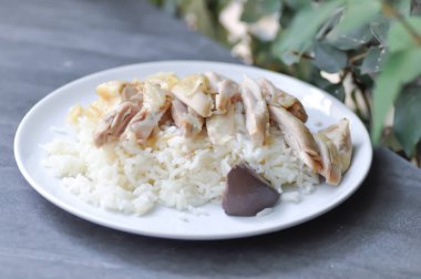 Tavuklu pilav, tavuklu pilav veya Hainanese tavuklu pilav.