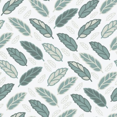 Vektör beyaz yapraklar desen arkaplansız desen baskısı