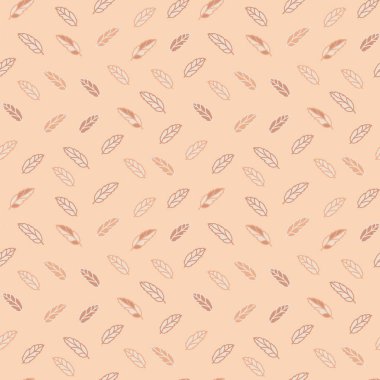 Vektör hafif turuncu yapraklar doku arkaplansız desen izi