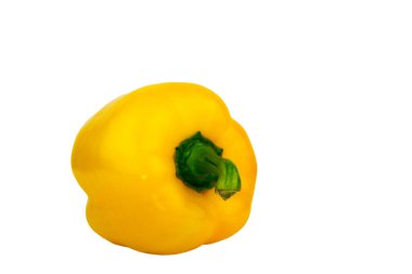 Beyaz arka planda sarı biber. Sarı biber izole et.