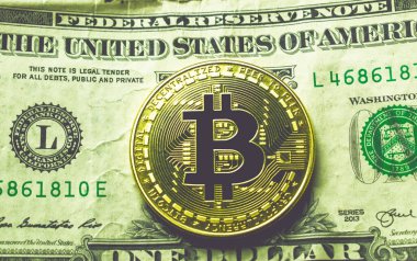 Bitcoin 'den dolara. Şifreleme para yerine bir alternatiftir.