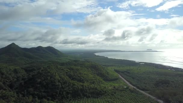 Zdjęcia Lotnicze Dużych Zielonych Lasów Tajlandii — Wideo stockowe