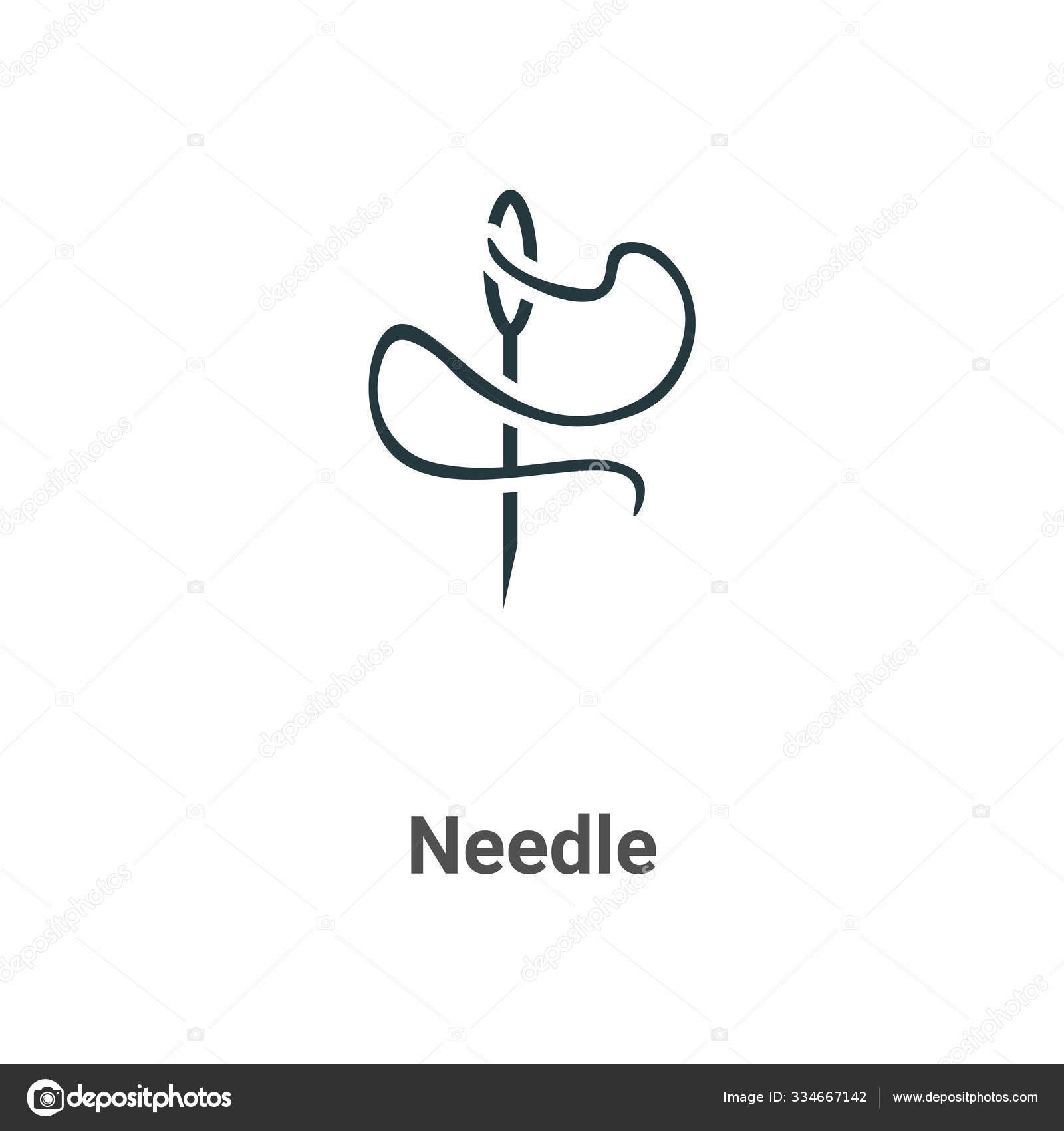 Icono de alfileres de costura icono de vector de alfileres de costura de  contorno para diseño web aislado sobre fondo blanco