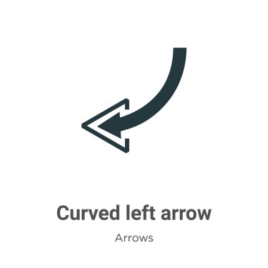 Beyaz arkaplanda eğimli sol ok vektör simgesi. Mobil konsept ve web uygulamaları tasarımı için modern ok koleksiyonundan düz vektör eğimli sol ok simgesi işareti.