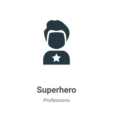 Superhero vector icon on white background. Flat vector superhero icon symbol sign from modern professions collection for mobile concept and web apps design.