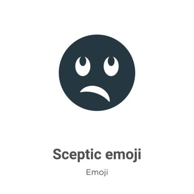 Sceptic emoji vector icon on white background. Flat vector sceptic emoji icon symbol sign from modern emoji collection for mobile concept and web apps design.