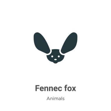 Beyaz arkaplanda Fennec Fox vektör simgesi. Mobil konsept ve web uygulamaları tasarımı için modern hayvan koleksiyonundan düz vektör fennec tilki simgesi işareti.
