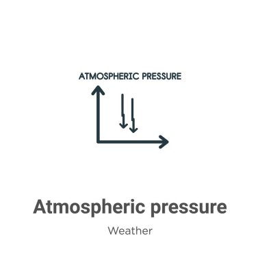 Atmospheric pressure outline vector icon. Thin line black atmospheric pressure icon, flat vector simple element illustration from editable weather concept isolated on white background