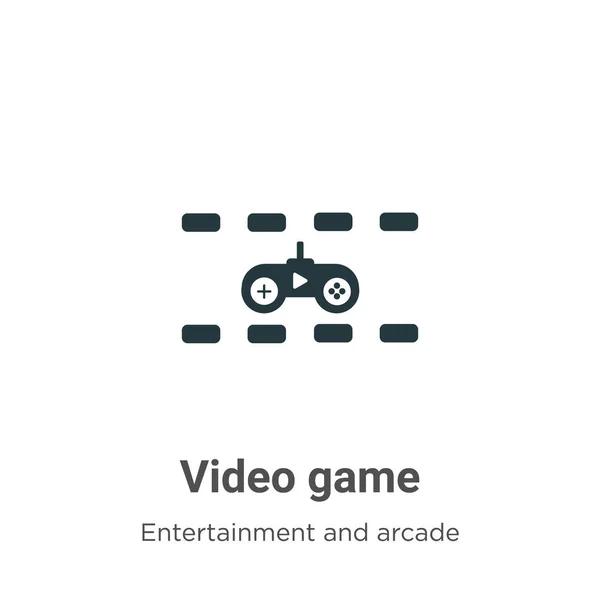 Video Game Vector Icon White Background Flat Vector Video Game — Stock Vector