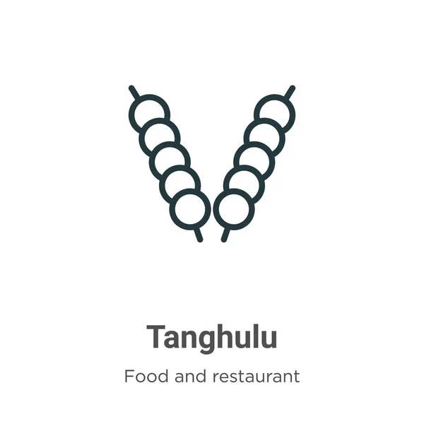 Tanghulu Shuttle Vector Icon Тонкая Линия Черной Иконки Тангулу Плоский — стоковый вектор