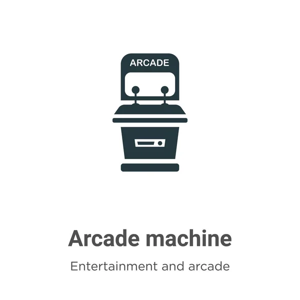 Arcade Machine Vector Icoon Witte Achtergrond Flat Vector Arcade Machine — Stockvector