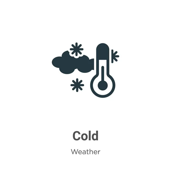 Cold Glyph Icon Vector White Background Flat Vector Cold Icon — ストックベクタ