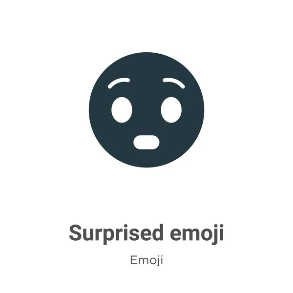 Surprised Emoji Vector Icon White Background Flat Vector Surprised Emoji — ストックベクタ