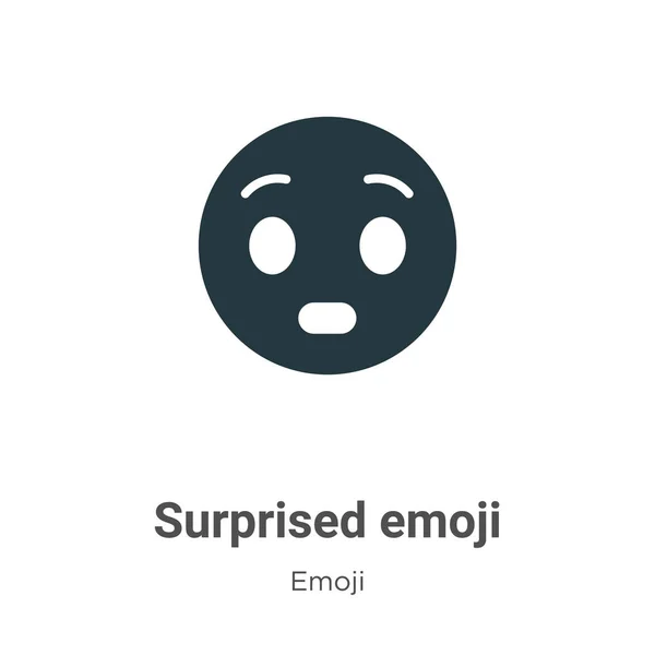 Ícone Vetor Emoji Surpreso Fundo Branco Vetor Plano Surpreendeu Símbolo —  Vetores de Stock
