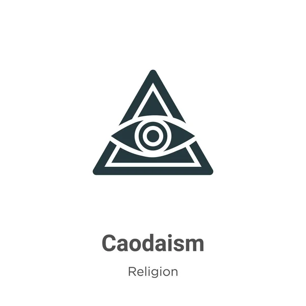 在白色背景上的象形文字矢量 平面向量Caodaism图标符号来自现代宗教集合 用于移动概念和网络应用程序设计 — 图库矢量图片