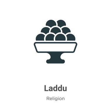 Laddu glyph icon vector on white background. Flat vector laddu icon symbol sign from modern religion collection for mobile concept and web apps design.