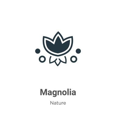 Magnolia vector icon on white background. Flat vector magnolia icon symbol sign from modern nature collection for mobile concept and web apps design.