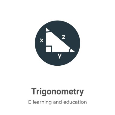 Trigonometry vector icon on white background. Flat vector trigonometry icon symbol sign from modern e learning and education collection for mobile concept and web apps design. clipart