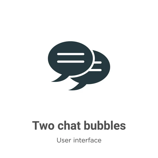 Deux Icônes Vectorielles Bulles Chat Sur Fond Blanc Vecteur Plat — Image vectorielle