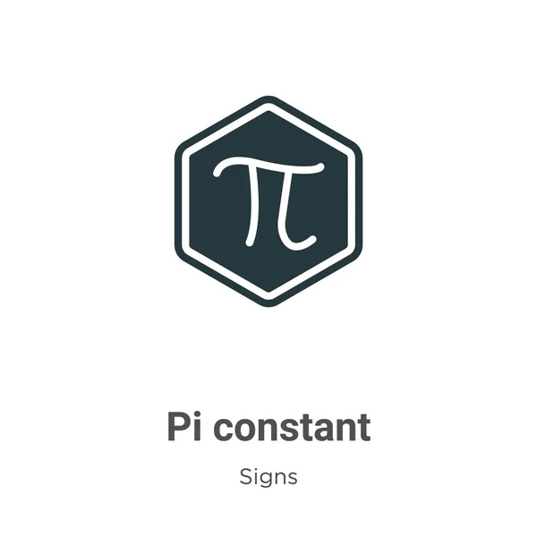 白色背景上的Pi常数符号字形图标向量 平面矢量 常数符号符号符号符号来自现代符号集合 用于移动概念和网络应用程序设计 — 图库矢量图片