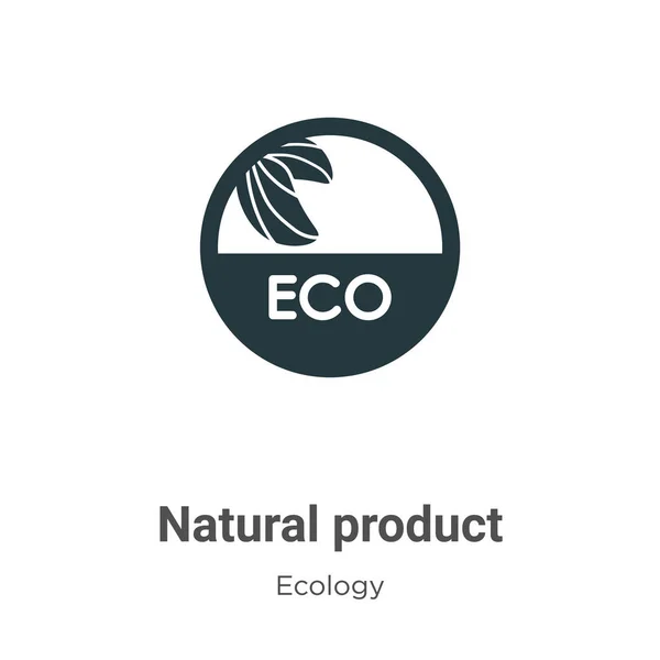 Naturalna Ikona Wektora Produktu Białym Tle Płaski Wektor Naturalny Znak — Wektor stockowy