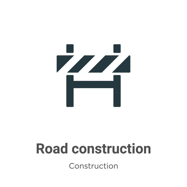 Icône Vectoriel Construction Routière Sur Fond Blanc Symbole Icône Construction — Image vectorielle