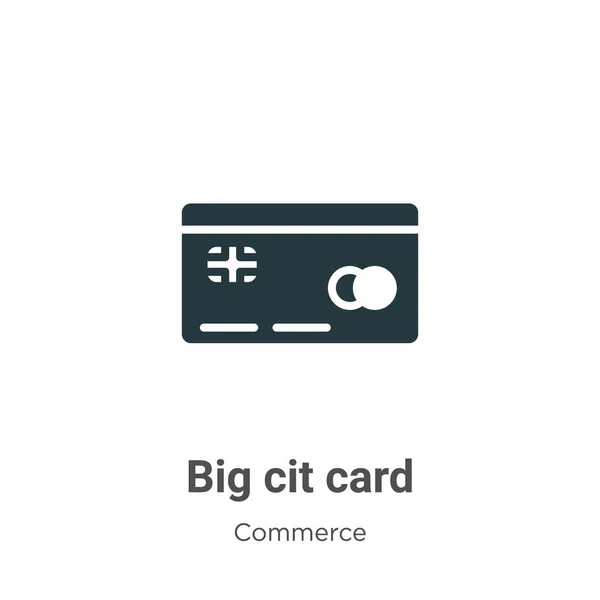 Großes Kreditkartenvektorsymbol Auf Weißem Hintergrund Flacher Vektor Großes Kreditkarten Symbol — Stockvektor