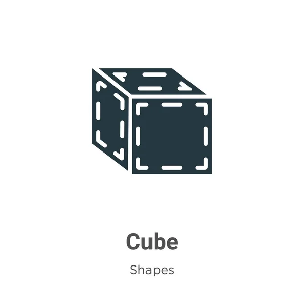 在白色背景上的立方体字形图标向量 平面矢量立方体图标符号来自现代形状集合 用于移动概念和网络应用程序设计 — 图库矢量图片