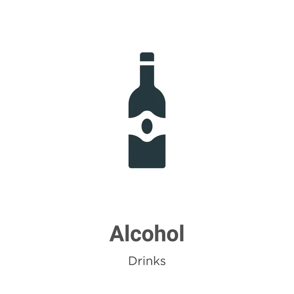 Alcohol Vector Icon White Background Flat Vector Alcohol Icon Symbol — Stock vektor