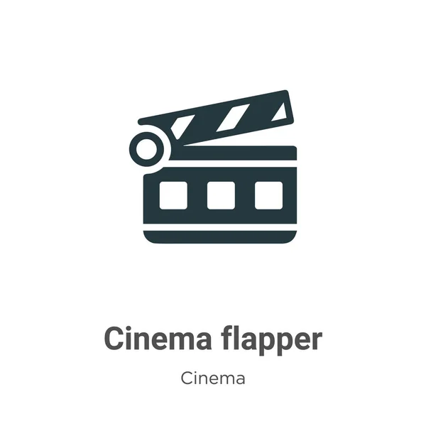 Icône Vectoriel Flapper Cinéma Sur Fond Blanc Symbole Icône Flapper — Image vectorielle
