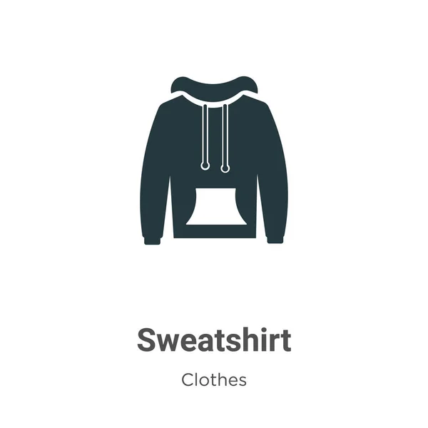 Icône Vectorielle Sweatshirt Sur Fond Blanc Image Emblématique Sweat Shirt — Image vectorielle