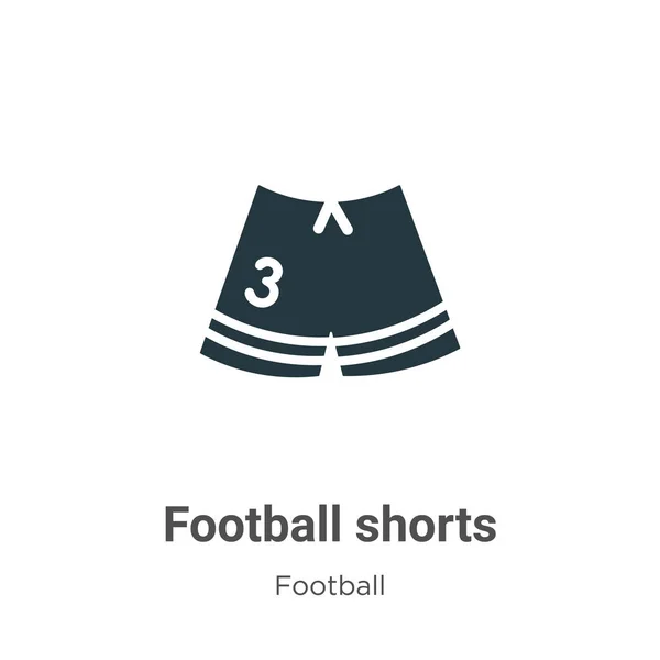 Voetbal Shorts Vector Pictogram Witte Achtergrond Flat Vector Voetbal Shorts — Stockvector