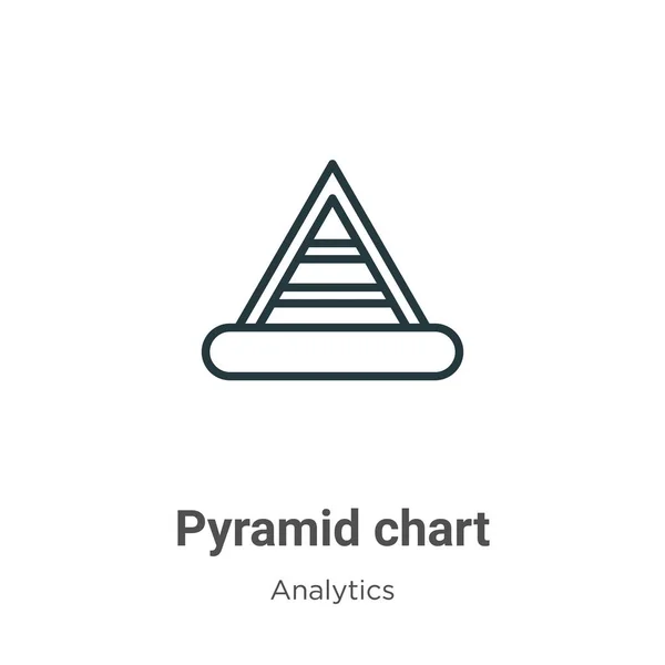 Gráfico Las Pirámides Describe Icono Vectorial Icono Del Gráfico Pirámide — Vector de stock