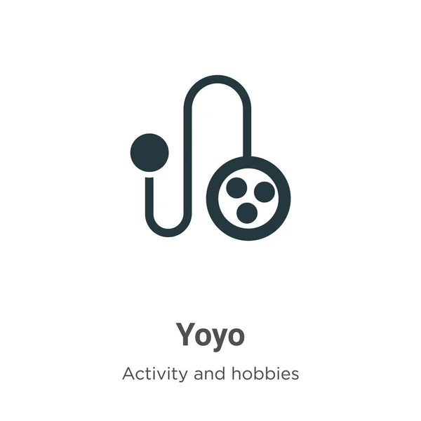 Yoyo Διανυσματικό Εικονίδιο Λευκό Φόντο Επίπεδη Σύμβολο Yoyo Διάνυσμα Σύμβολο — Διανυσματικό Αρχείο