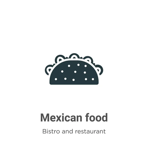 Beyaz Arka Planda Meksika Yemek Ikonu Mobil Konsept Web Uygulamaları — Stok Vektör