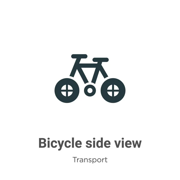 Vecteur Icône Glyphe Vue Latérale Vélo Sur Fond Blanc Vélo — Image vectorielle