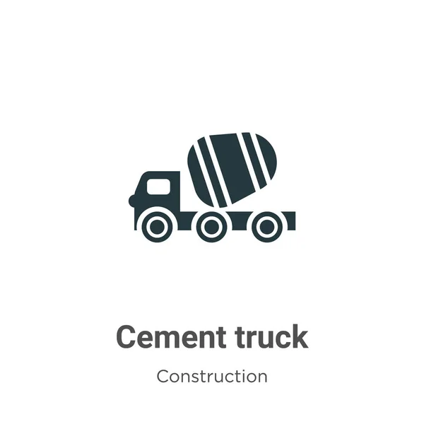 Значок Вектора Цементовоза Белом Фоне Знак Символа Плоского Вектора Цементовоза — стоковый вектор