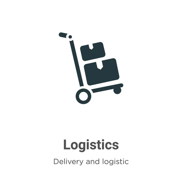 Logistik Vektor Ikon Vit Bakgrund Platt Vektor Logistik Ikon Symbol — Stock vektor