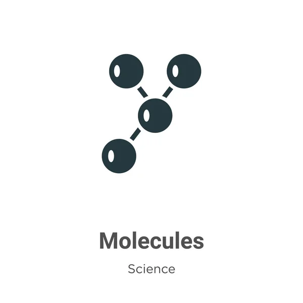 Molecole Glifo Icona Vettore Sfondo Bianco Simbolo Icona Molecole Vettoriali — Vettoriale Stock